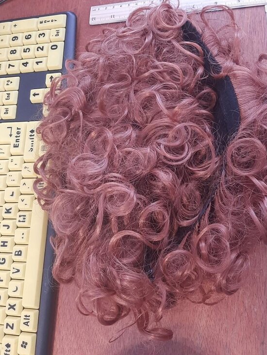 NEW ! Women Short Hair 14 inch Curly Wig Dark Blonde main image 4